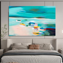Load image into Gallery viewer, Coastal - Inspired Abstract Landscape Art for Beach House Living Room & Seaside Restaurant DKH058