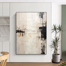 Load image into Gallery viewer, “Neutral Tones with Black Accents” – Understated Abstract with Subtle Textures DTP131