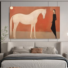 Load image into Gallery viewer, Figurative Abstract Painting on Canvas - “Horse and Figure” DKH730