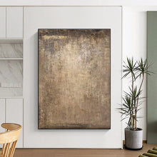 Load image into Gallery viewer, Textured Brown Field Acrylic Art - Perfect for Rustic - chic Café & Earthy - toned Spa LargeART0647