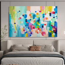 Load image into Gallery viewer, Vibrant Geometric Abstract - Modern Living Room Art LargeART1497