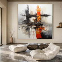 Load image into Gallery viewer, Grand Hand - painted Urban Abstract Reflection Acrylic Art for Industrial - Chic Lounges LargeART0177