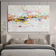 Load image into Gallery viewer, Colorful Abstract Patchwork of Shapes Abstract acrylic painting DLZ044