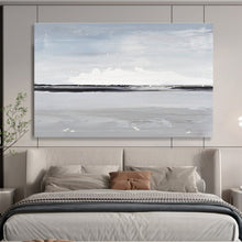 Load image into Gallery viewer, Monochromatic Coastal Abstract Painting On Canvas DKH437