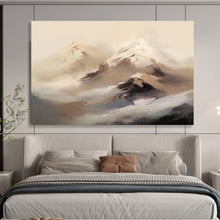 Load image into Gallery viewer, Hazy Mountain Abstract Painting for Rustic Lodge & Meditation Room DKH325