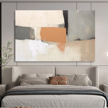 Load image into Gallery viewer, Neutral Tones with Earthy Accent Abstract acrylic painting DLZ076
