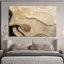 Load image into Gallery viewer, Golden Wave - Like Textured Art Abstract acrylic painting DLZ101