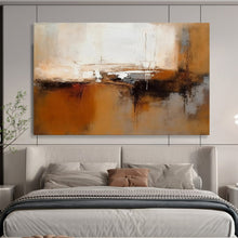 Load image into Gallery viewer, Soft Brown & White Abstract - Serene Living Room Art LargeART1506