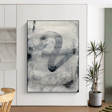 Load image into Gallery viewer, Gray Curve Mystery – Gray, White, Black with Flowing Strokes DTP189