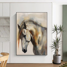 Load image into Gallery viewer, Soft - Colored Equine Abstract Art, Perfect for Rustic Living Room & Equestrian Studio LargeART2144
