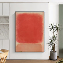 Load image into Gallery viewer, Soft Red Rectangles Art for Minimalist Bedroom & Calming Yoga Studio LargeART0895