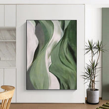 Load image into Gallery viewer, “Gold - Leafed Tree Silhouette” Abstract Painting on Canvas, Elegant Dining Room Decor DKH1054