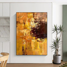 Load image into Gallery viewer, Warm Color - Block Abstract Art, Perfect for Cozy Living Room & Artistic Dining Area LargeART2302