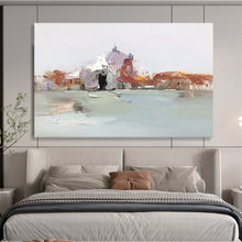 Load image into Gallery viewer, Soft - Toned Venice View Abstract Painting on Canvas - “Venice Whispers” DKH633