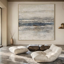 Load image into Gallery viewer, Neutral Textured Landscape Abstract Art for Rustic - inspired Living Room & Minimalist Art Gallery LargeART0956