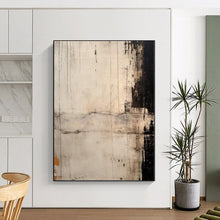 Load image into Gallery viewer, Large - Scale Hand - painted Monochrome Textured Abstraction Acrylic Art for Industrial - Inspired Lofts LargeART0244