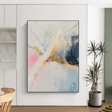Load image into Gallery viewer, “Colorful Abstract with Gold Accents” Abstract Painting on Canvas, Modern Decor Highlight DKH995