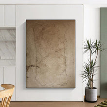 Load image into Gallery viewer, Beige Textured Sketch Art - Perfect for Minimalist Office & Neutral - toned Gallery LargeART0688