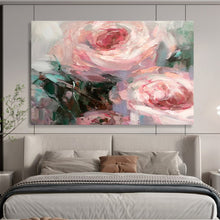 Load image into Gallery viewer, Soft - Toned Floral Abstract Painting on Canvas - “Gentle Blooms” DKH724