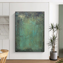Load image into Gallery viewer, Teal and Brown Textured Field Acrylic Art - Perfect for Coastal - inspired Living Room & Earthy - toned Spa LargeART0631