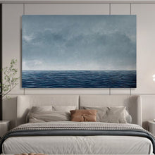 Load image into Gallery viewer, Hand - painted Calm Sea & Sky Acrylic Art for Relaxing Spa Decor LargeART1668