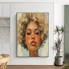 Load image into Gallery viewer, Abstract Painting Textured Hair Woman Art for Bedroom & Boutique Decor LargeART2160