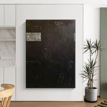 Load image into Gallery viewer, Large - Format Black - White Symbolic Abstract Art for Library & Study Room LargeART0470