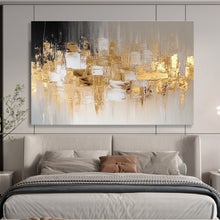 Load image into Gallery viewer, Gilded Urban Skyline Abstract Painting DKH528