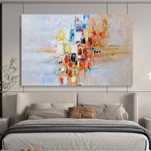 Load image into Gallery viewer, Abstract City Dusk Large - scale acrylic painting DLZ180