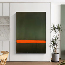Load image into Gallery viewer, “Green and Orange Color - Block” - Minimalist Abstract Art on Canvas DKH1616