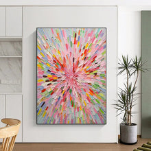 Load image into Gallery viewer, Colorful Spiral Burst Art - Ideal for Playful Kids’ Room & Artistic Coffee Shop LargeART0693