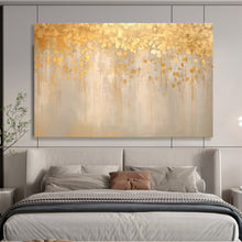 Load image into Gallery viewer, Gold & Grey Abstract Drip - Luxe Living Room Art LargeART1535