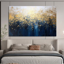 Load image into Gallery viewer, Hand - Painted Golden Forest Canopy Abstract Acrylic Art for Elegant Home Library LargeART1639
