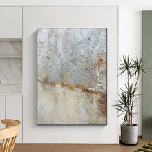 Load image into Gallery viewer, “Textured Grey Concrete” - Rustic Abstract Art on Canvas DKH1508
