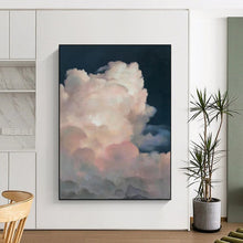 Load image into Gallery viewer, Soft Pink & Purple Cloud Abstract, Suited for Feminine Boudoir & Relaxing Sunroom LargeART1975