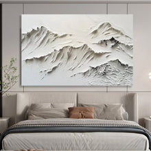 Load image into Gallery viewer, Textured White Mountain Relief Abstract Painting On Canvas DKH459