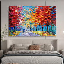 Load image into Gallery viewer, Autumn Path Stroll Large - Scale Hand - painted Abstract Acrylic Art DLZ200