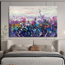 Load image into Gallery viewer, Purple & Colorful Meadow Abstract - Dreamy Living Room or Bedroom Art LargeART1531