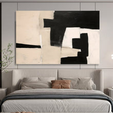 Load image into Gallery viewer, Monochrome Geometric Abstraction Abstract acrylic painting DLZ071