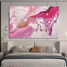 Load image into Gallery viewer, Pink Marble Dream Hand-Painted Abstract Acrylic Art for Girl’s Room Decor LargeART1617