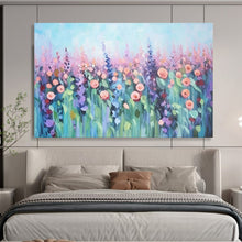 Load image into Gallery viewer, “Pastel Flower Meadow” - Soft - Hued Abstract Acrylic, For Bedroom and Yoga Studio DLZ229