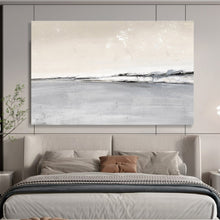 Load image into Gallery viewer, Monochrome Seaside Abstract Painting for Industrial Loft & Modern Library DKH245
