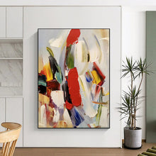Load image into Gallery viewer, Colorful Abstract Shape Painting, Suited for Playful Kids’ Room & Art - Filled Hallway LargeART1955