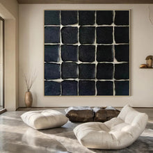 Load image into Gallery viewer, Black Tile Mosaic Acrylic Art, Great for Industrial - Chic Bathroom & Modern Entryway LargeART1072