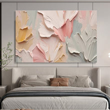 Load image into Gallery viewer, 3D Textured Floral Abstract Painting on Canvas - “Pastel Petals” DKH667