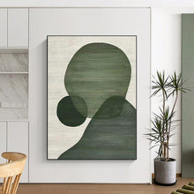 Load image into Gallery viewer, Green Geometric Shapes Acrylic Art - Suited for Mid - century Modern Nursery & Minimalist Study LargeART0593