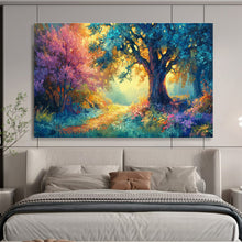 Load image into Gallery viewer, Colorful Forest Path Abstract Painting on Canvas - “Enchanted Trail” DKH697