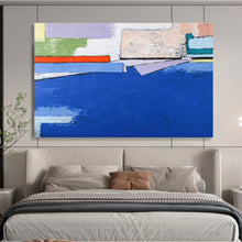 Load image into Gallery viewer, Colorful Abstract Painting on Canvas: Vibrant Block - Shaped Abstraction DKH575