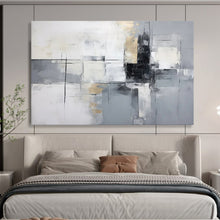 Load image into Gallery viewer, Grey & Gold Abstract - Elegant Living Room Art LargeART1574
