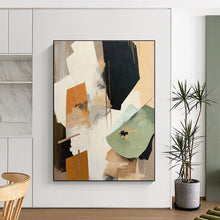 Load image into Gallery viewer, Large Mixed Geometric Abstract - Great for Contemporary Art Studio & Trendy Boutique LargeART0756